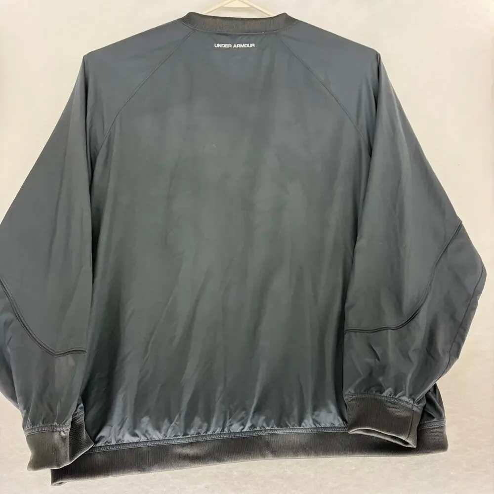 Under Armour Wind Pullover XXL Black V-Neck Golf Windshirt Men's